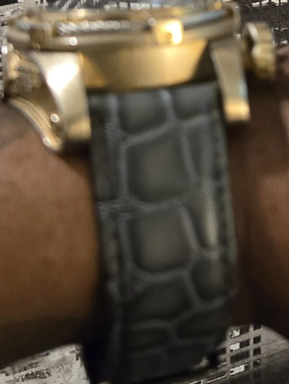 Invicta Two-Tone Blue Dial Chronograph Watch